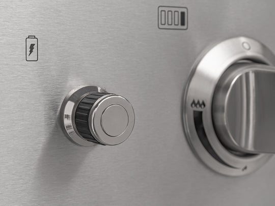 Outdoor Kitchen in Classic Grove Finish with Performance Grill 6 Piece Set with Fridge and Sink and Outdoor TV