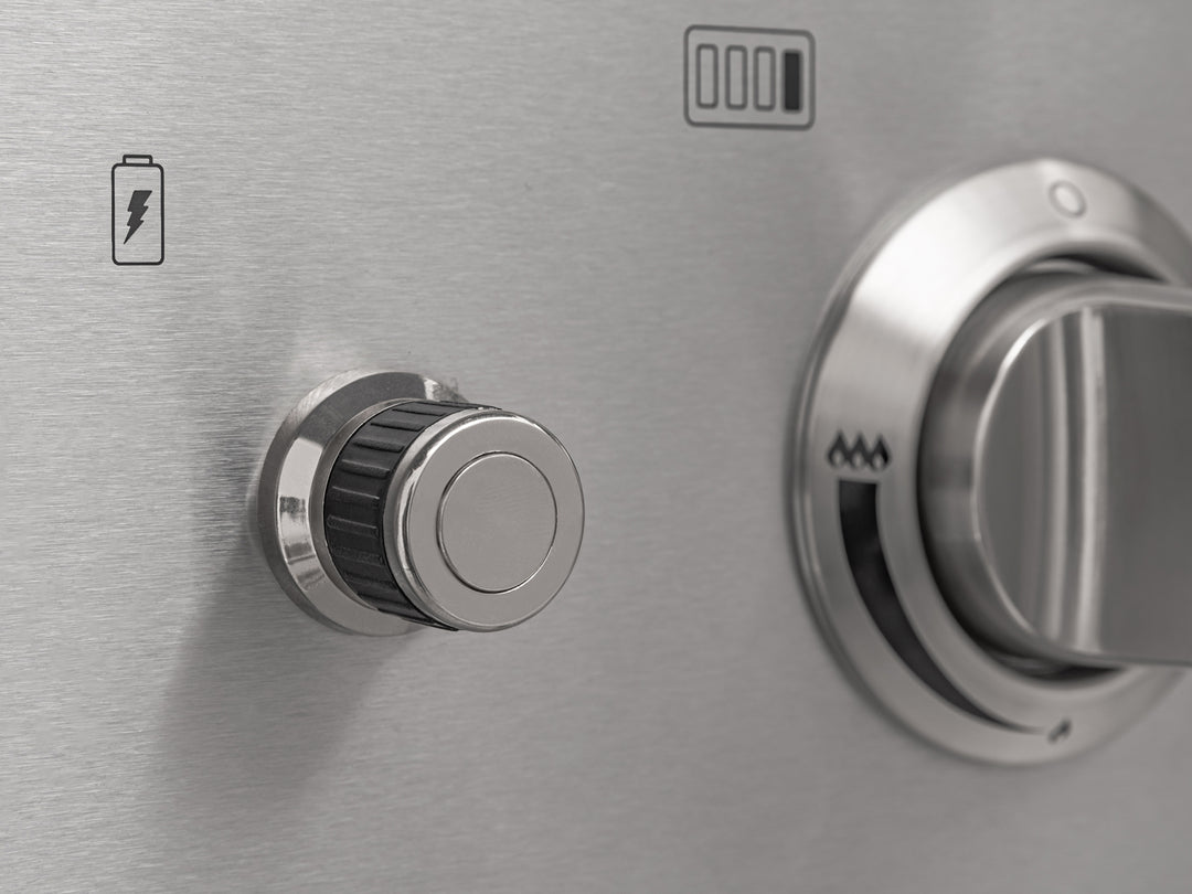 Outdoor Kitchen in Classic Grove Finish with Performance Grill 7 Piece Set and Outdoor TV