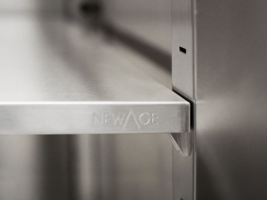 Outdoor Kitchen in Classic Grove Finish with Platinum Grill Corner Style 7 Piece Set and Outdoor TV