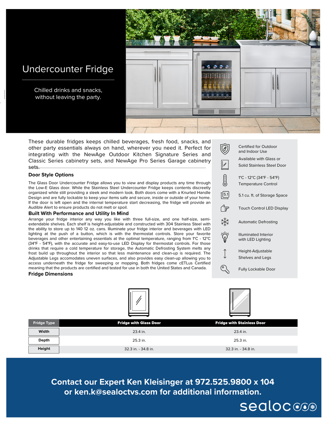 Outdoor Kitchen in Classic Grove Finish with Performance Grill 7 Piece Set and Outdoor TV